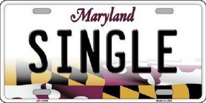 Single Maryland Metal Novelty License Plate