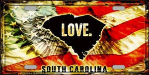 South Carolina Love Novelty Metal License Plate