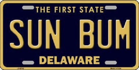 Sun Bum Delaware Novelty Metal License Plate