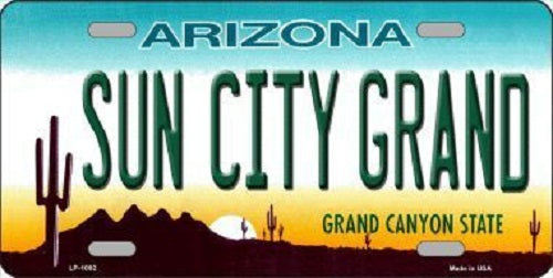 Sun City Grand Arizona Novelty Metal License Plate
