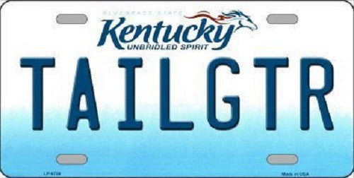 Tailgtr Kentucky Novelty Metal License Plate