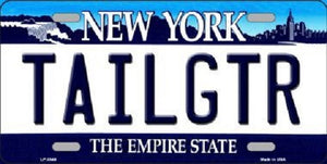 Tailgtr New York Novelty Metal License Plate