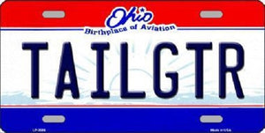 Tailgtr Ohio State Novelty Metal License Plate