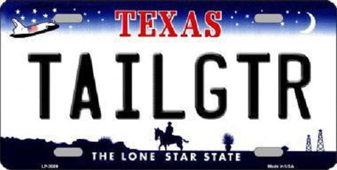 Tailgtr Texas Novelty Metal License Plate
