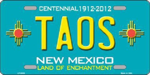 Taos Teal New Mexico Novelty License Plate