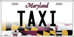 Taxi Maryland Metal Novelty License Plate