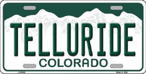 Telluride Colorado Background Novelty Metal License Plate