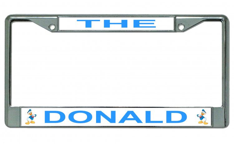 Donald Duck Chrome License Plate Frame