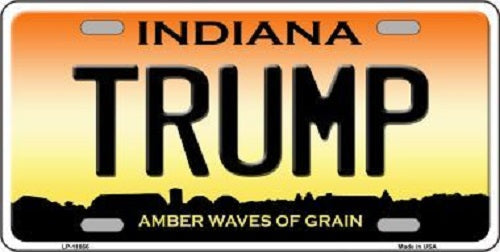 Trump Indiana Novelty License Plate