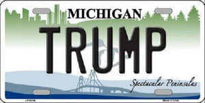 Trump Michigan Novelty Metal License Plate