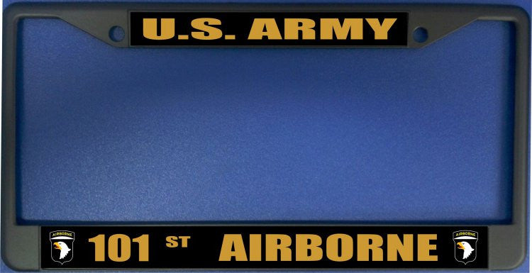U.S. Army 101st Airborne Black License Plate Frame