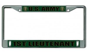 U.S. Army 1st Lieutenant Chrome License Plate Frame