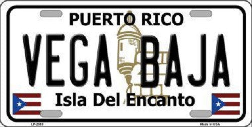 Vega Baja Puerto Rico Metal Novelty License Plate