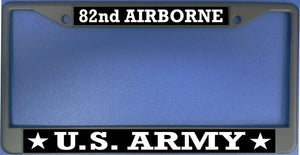 U.S. Army 82nd Airborne Black License Plate Frame