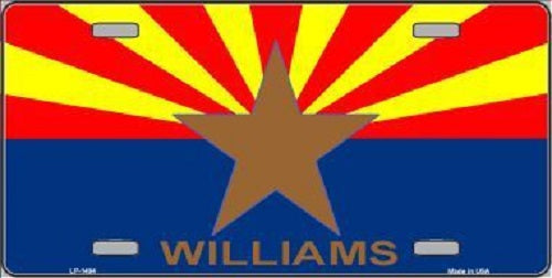 Williams Arizona Flag Metal Novelty License Plate