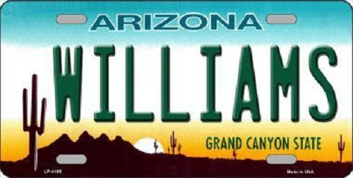 Williams Arizona Novelty Metal License Plate