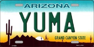 Yuma Arizona Background Novelty Metal License Plate
