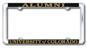 University of Colorado Boulder Alumni Thin Rim Chrome License Plate Frame