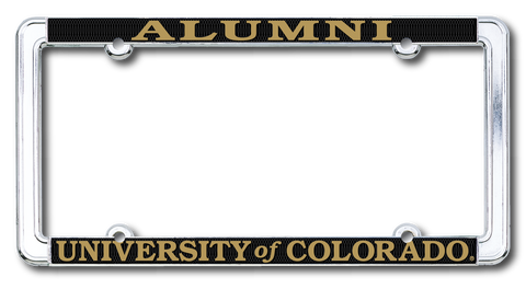 University of Colorado Boulder Alumni Thin Rim Chrome License Plate Frame